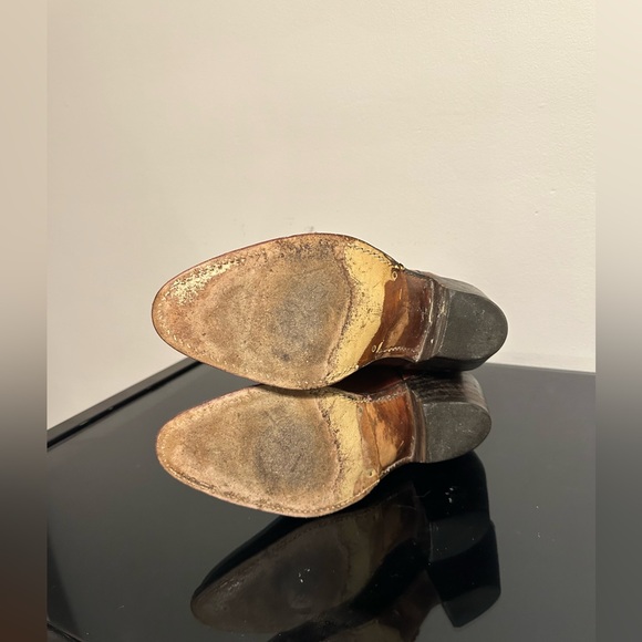 Vintage Frye Western Boots Mens Size 8.5D Brown Leather Cowboy 2356 Pull On - Picture 9 of 9